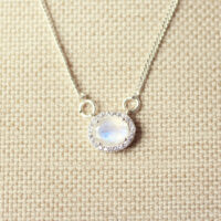 maansteen ketting diamant