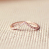 chevron ring rosegoud