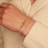 aquamarijn armband goud